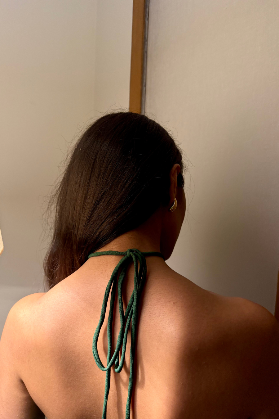 Olive Dawn Halter Mini Dress