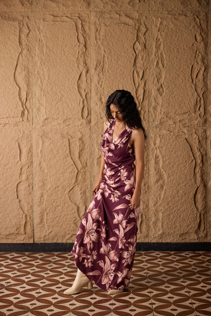 Caldra Cowl Dress