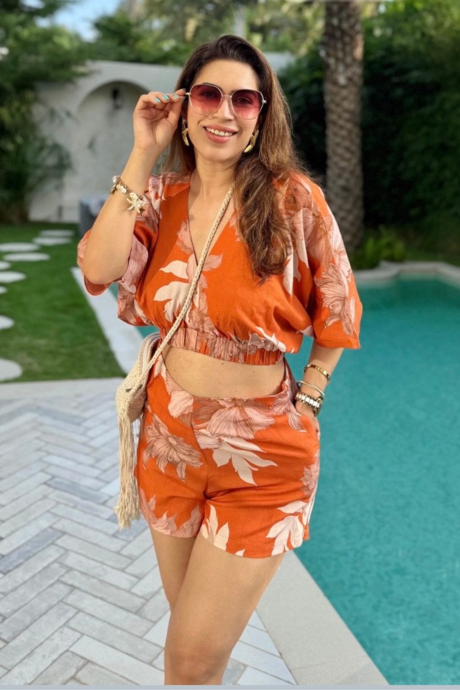 Kanika Khatri in Sundown Shorts Coord Set