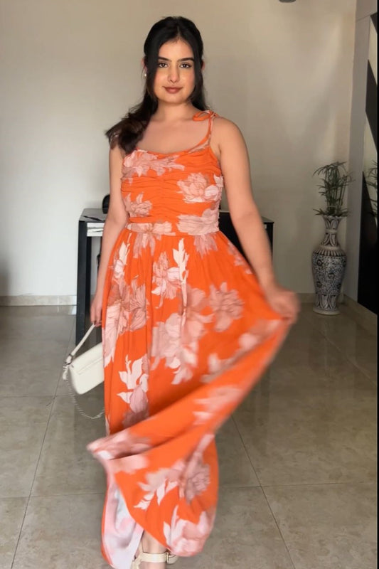 Aarushi Abrol in Sundown Midi Dress